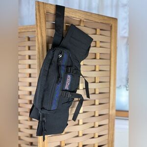 JANSPORT VTG 90s Hiking Belt Bag Fannypack Tribal Black Green Purple